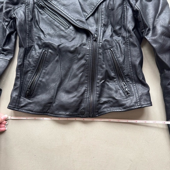 Blank NYC Good Vibes Faux Leather Moto Jacket Size S - Picture 5 of 5
